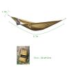 Portable and durable compact nylon fabric two-person travel camping hammock - brown