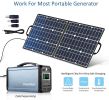 300W Solar Generator, FlashFish 60000mAh Portable Power Station/Generator w/ 50W 18V Portable Solar Panel, Flashfish Foldable Solar Charger