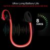 Wireless Sports Headsets Wireless V4.1 Neckband Earphones HD Stereo Sweat-proof Headphones Earbuds - Red