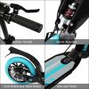 Scooter For Adult&Teens, 3 Height Adjustable Easy Folding Double Shock Absorber RT - Turquoise