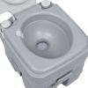 Portable Camping Toilet Gray 5.3+2.6 gal - Grey