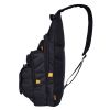 Fishing Sling Pack Fishing Crossbody Gear Storage Shoulder Bag - Black with Yellow