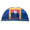 Outdoor 8 Person Camping Tent Easy Set Up Party Large Tent for Traveling Hiking With Portable Bag;  Blue - Blue
