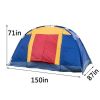 Outdoor 8 Person Camping Tent Easy Set Up Party Large Tent for Traveling Hiking With Portable Bag;  Blue - Blue
