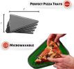 Reusable Pizza Storage Container with 5 Microwavable Serving Trays - Adjustable Pizza Slice Container to Organize & Save Space  - green