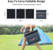 GOFORT 60W 18V Portable Solar Panel, Foldable Solar Charger w/ USB, 18V DC, QC 3.0 Output, Compatible w/Solar Generator Power Station - 60W