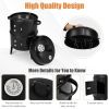 3-in-1 Charcoal BBQ Grill/Smoker Combo with Built-in Thermometer