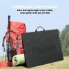 50W 18V Portable Solar Panel, Flashfish Foldable Solar Charger with 5V USB 18V DC Output Compatible with Portable Generator