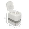 24L Portable Removable Flush Toilet Porcelain White