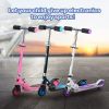 Scooter for Kids Ages 5-8, Kick Scooter with Adjustable Handlebars and Rear Brake Aluminum Frame, Lightweight, Scooter for Kids Ages 3-10   - Rose Red