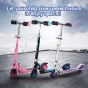 Scooter for Kids Ages 5-8, Kick Scooter with Adjustable Handlebars and Rear Brake Aluminum Frame, Lightweight, Scooter for Kids Ages 3-10   - Black
