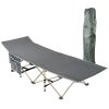 Folding Camping Cot Deluxe Collapsible Single Breathable 600D oxford fabric, Comfortable, Heavy Duty Design Holds Adults & Kids Up to 300 Lbs-LA01
