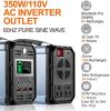 300W Solar Generator, FlashFish 60000mAh Portable Power Station/Generator w/ 50W 18V Portable Solar Panel, Flashfish Foldable Solar Charger