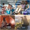 300W Solar Generator, FlashFish 60000mAh Portable Power Station/Generator w/ 50W 18V Portable Solar Panel, Flashfish Foldable Solar Charger