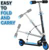 Scooter for Kids Ages 5-8, Kick Scooter with Adjustable Handlebars and Rear Brake Aluminum Frame, Lightweight, Scooter for Kids Ages 3-10   - Black